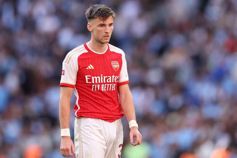 Hậu vệ trái Kieran Tierney trong màu áo Arsenal