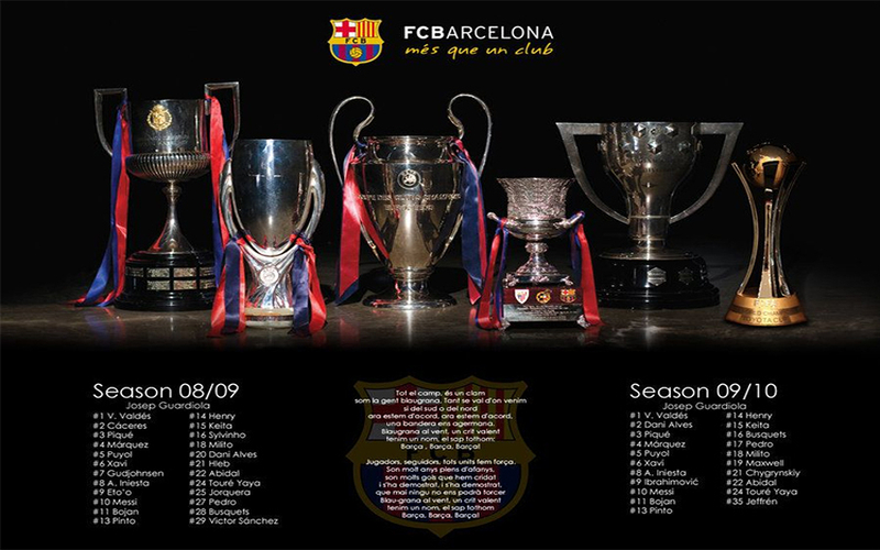 Barcelona 2009 đội bóng đầu tiên giành cú ăn 6